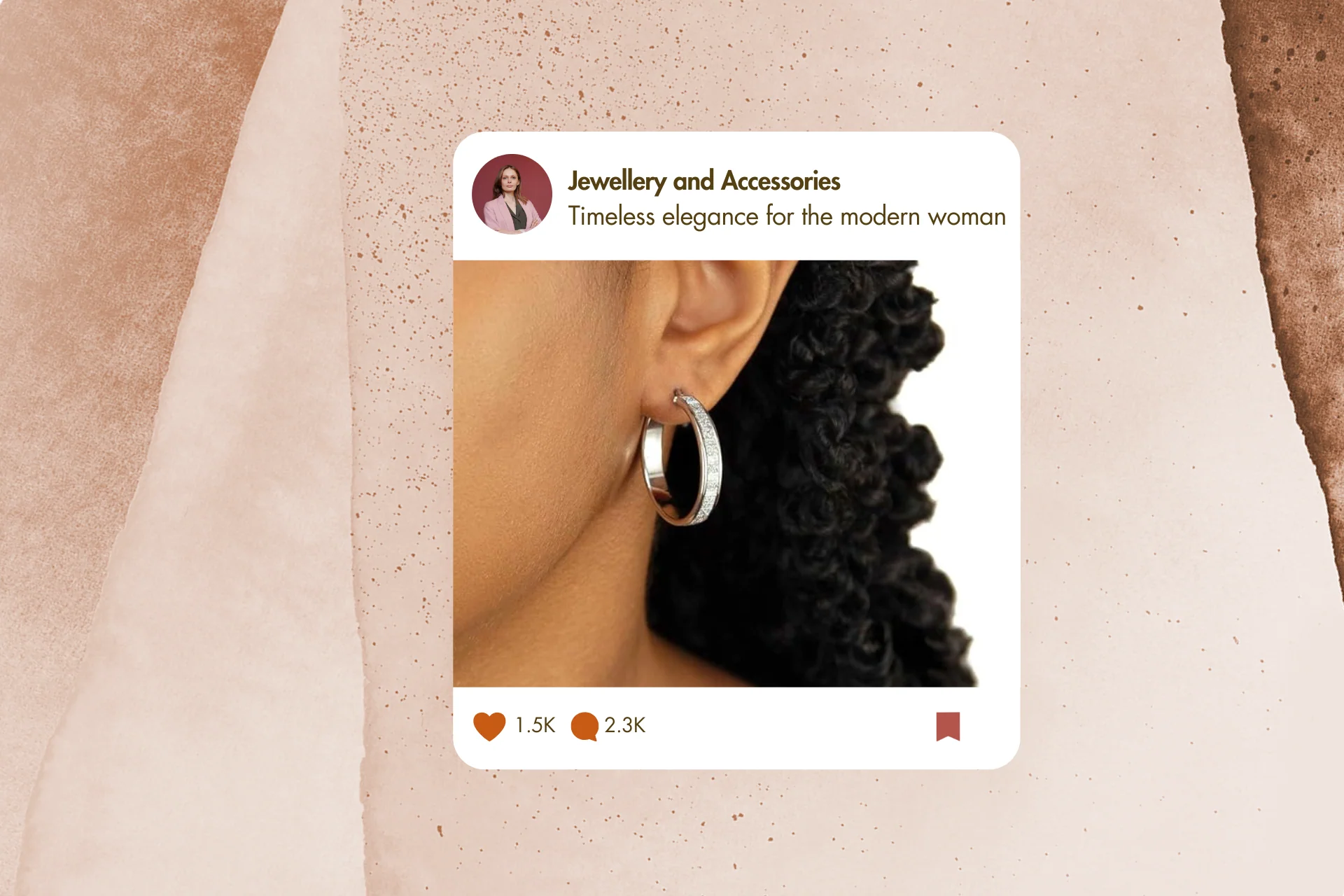 buyinpromo-rhodium-plated-sterling-silver-hoop-earrings-striped-stardust